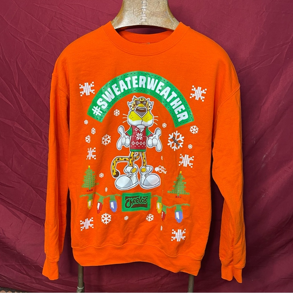 Cheetos Chester Cheetah #SweaterWeather Hyvee Promo Pullover Sweatshirt Medium